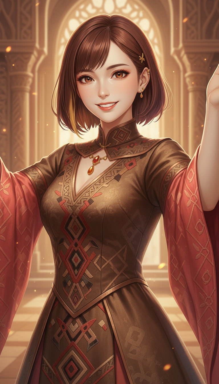 現場を明るくする楽天家（土×ESFP）のキャラクターイラスト