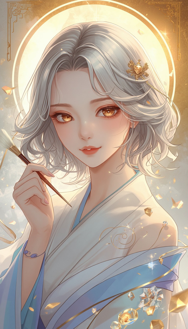 繊細な芸術家（金×ISFP）のキャラクターイラスト