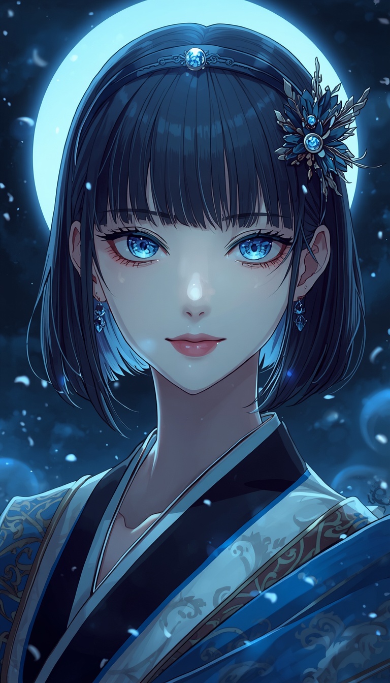 場の流れを読む社交家（水×ESFJ）のキャラクターイラスト