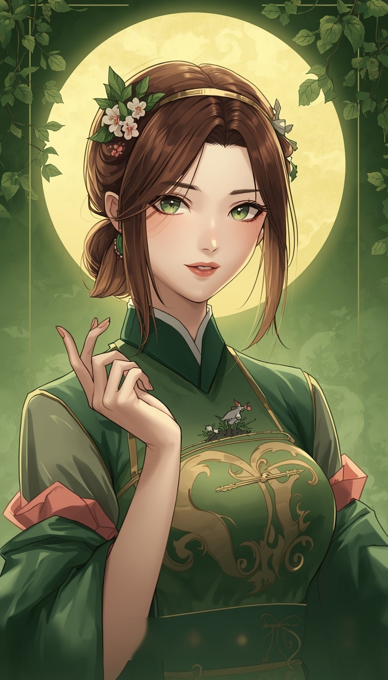 面倒見が良すぎる社交家（木×ESFJ）のキャラクターイラスト
