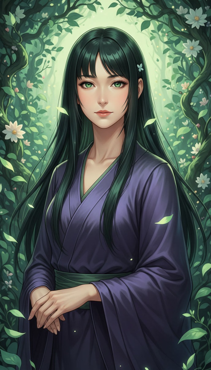 尽くしすぎる洞察者（木×INFJ）のキャラクターイラスト